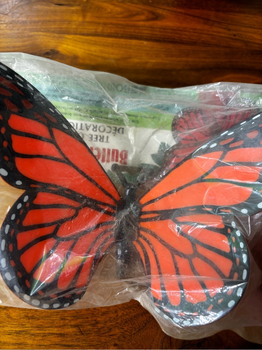 Vintage 1983 Artline Monarch Butterfly Tree Ornaments Set of 2 NOS Retro - Picture 5 of 7